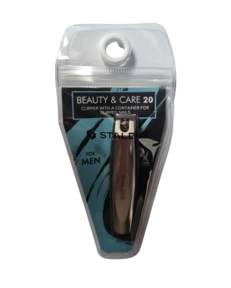 Obcinacz do paznokci STALEKS Beauty&Care rozmiar 20 For Men (z pojemniczkiem na obcięte paznokcie) KBC-20