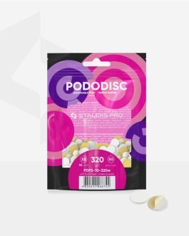 Białe jednorazowe pilniki z miękką warstwą pianki do dysku pedicure PODODISC STALEKS PRO XS, 320 ziarnistość (50 sztuk) PDFS-10-320w