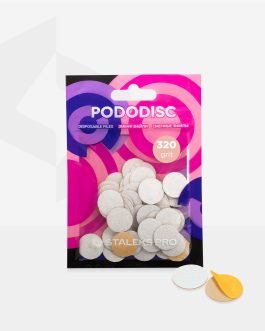 Białe nakładki do wymiany na dyski do pedicure Pododisc Staleks Pro S, 320 ziarnistość (50 sztuk) PDF-15-320w